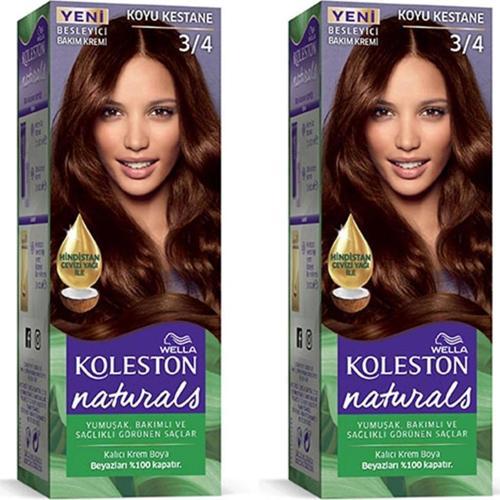 Naturals Saç Boyası Koyu Kestane 3/4 2x Paket