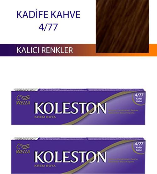 2 Adet Single Tüp Boya Saç Boyası Kadife Kahve 4/77