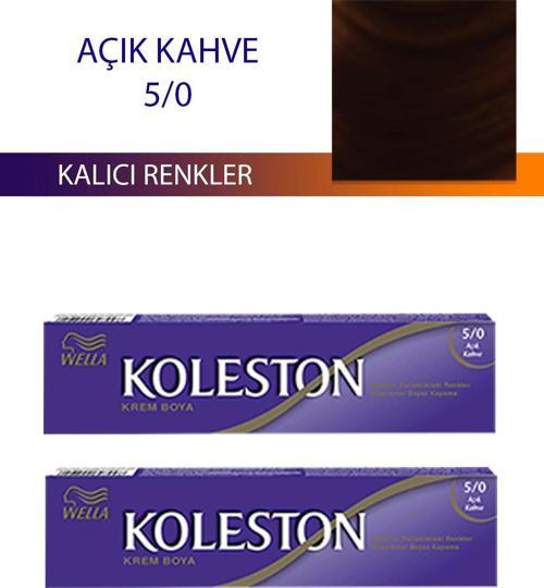 2 Adet Single Tüp Boya Saç Boyası Açık Kahve 5/0