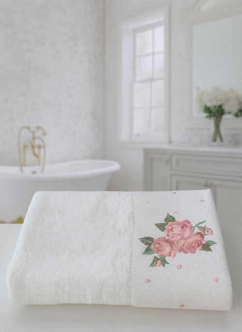 Bambu Nakışlı Rose Havlu 50X90Cm