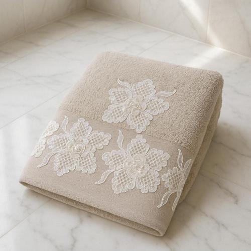 Bambu Güpürlü Çeyizlik Havlu 50X90Cm