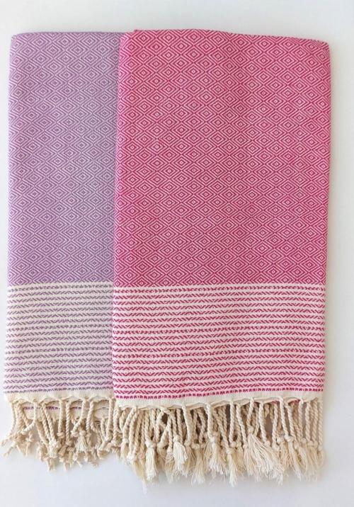 Ala 2' Li Peştamal Set Lila -Fuşya