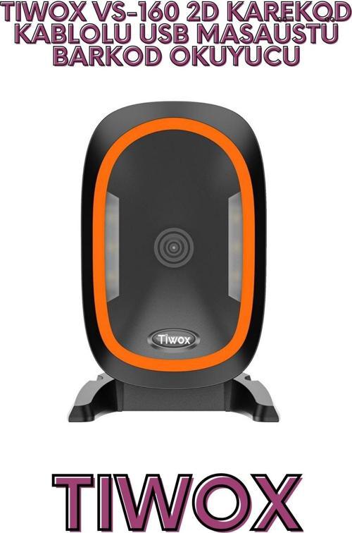 TIWOX VS-160 2D KAREKOD KABLOLU USB MASAÜSTÜ BARKOD OKUYUCU