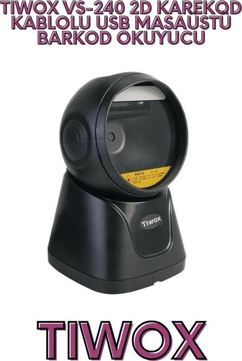 TIWOX VS-240 2D KAREKOD KABLOLU USB MASAÜSTÜ BARKOD OKUYUCU