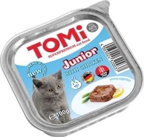 Tomi Yavru Kedi Kümes Hayvanlı Alüminyum Yaş Mama 100gr 4 Adet.