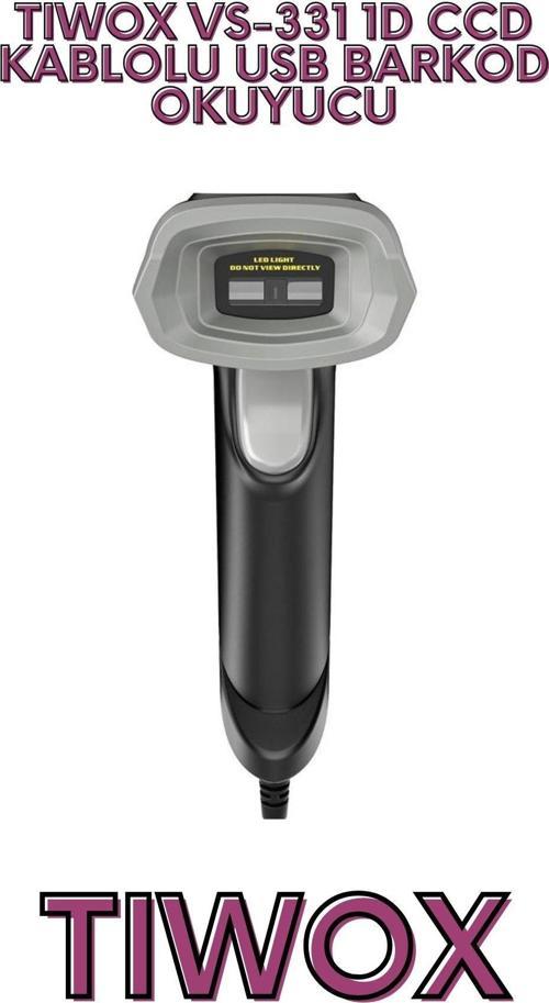 TIWOX VS-331 1D CCD KABLOLU USB BARKOD OKUYUCU