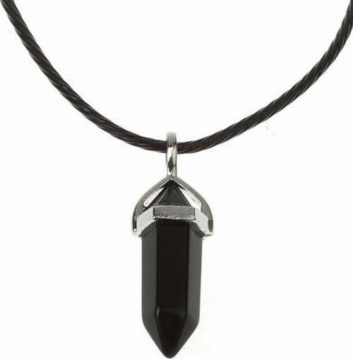 Doğal Oltu Doğal Taş Erkek& Kadın Kolye (DERİ ZİNCİR HEDİYELİ)