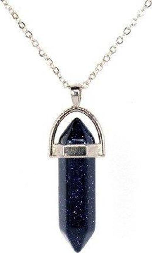 Doğal Lacivert Yıldız Doğal Taş Erkek& Kadın Kolye (DERİ ZİNCİR HEDİYELİ)