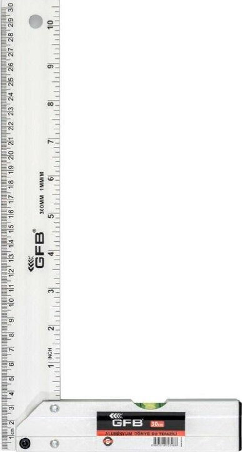 25Cm Alüminyum Gönye Su Terazili Gfb5550