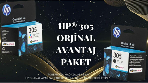 Deskjet Plus 4122 Kartuş / 305 Avantaj Paket Siyah Ve Renkli Kartuş - 8 Set-Wt-Orj