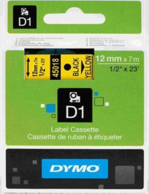 D1 Şerit 12Mm X 7Mt Sarı / Siyah 720580 45018