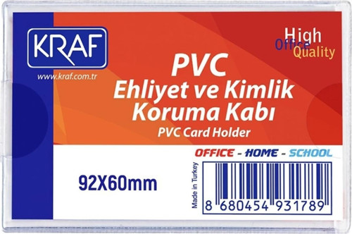 Pvc Ehliyet & Kimlik Koruma Kabı 92X60Mm. - Tekli