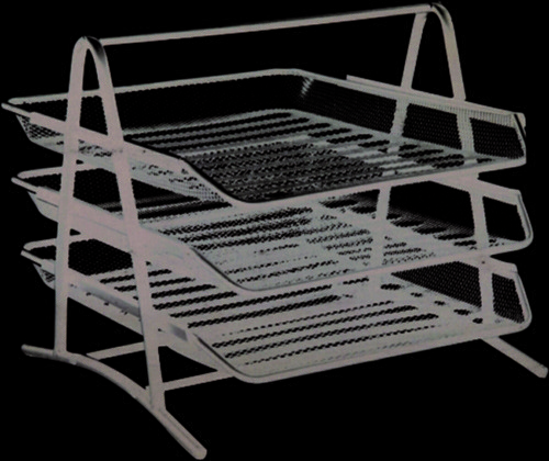 Perfore Evrak Rafı Metal 3 Katlı 460G Siyah -7 Adet