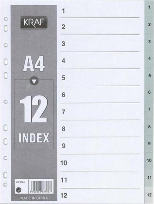 Ayraç A4 1-12 Rakam