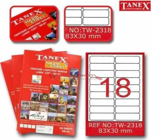 Tw-2318 - 83 X 30 Mm Laser Etiket 100 Adet