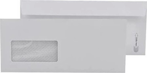 Zarf Diplomat 105X240Mm. 90Gr. Beyaz Pencereli Silikonlu 500'Lü