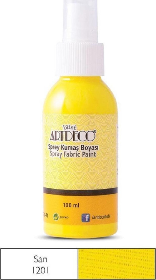 Sarı 100 Ml Sprey Kumaş Boyası 1201