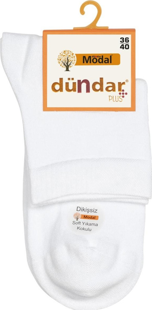 6'Lı Plus Kadın Konç Patik Beyaz