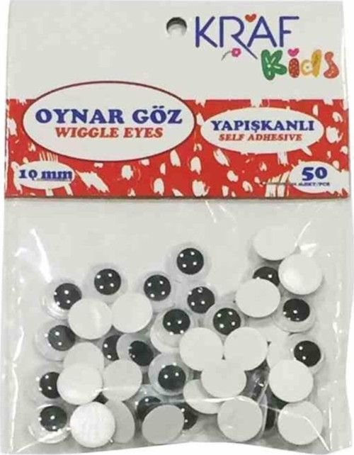 Kıds Oynar Göz Yapışkanlı 10 Mm 50 Li Kk55 ( 15 Li Paket )