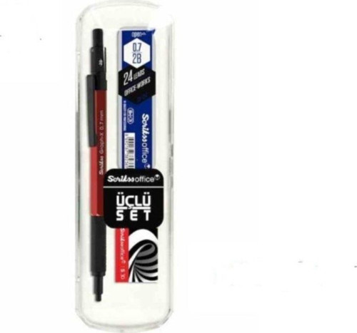 Scrıkss Graph-X Versatil Kalem 3'Lü Set 0.7Mm Kırmızı