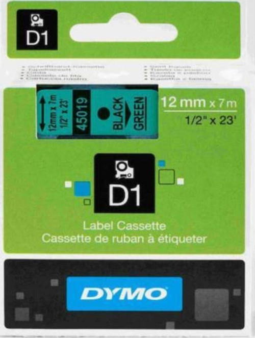 D1 Şerit 12Mm X 7Mt Yeşil Siyah 720590 45019