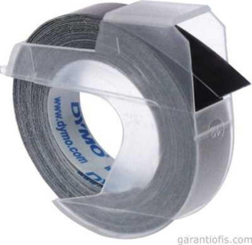 3D Kabartma Şerit Siyah 9Mm X 3Mt 6 Adet