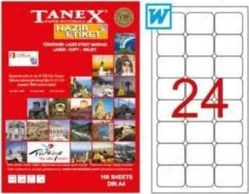Tw-2024 Beyaz Adresleme Ve Postalama Etiketi 64 Mm X 34 Mm