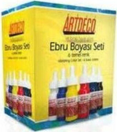 Ebru Boyası Seti 6 Temel Renk Ü