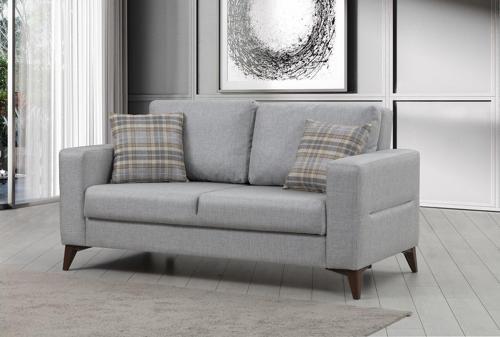 Kristal 2'li Koltuk Açık Gri