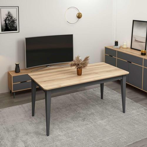 Elina Açılır Yemek Masası - Dore/Antrasit