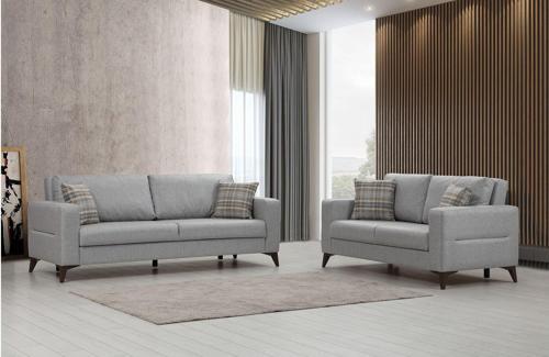 Kristal 3+2 Koltuk Takımı Açık Gri