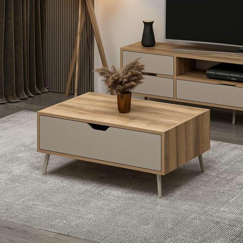 Elina Ayaklı Orta Sehpa - Dore/Kumtaşı