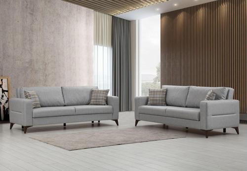Kristal 3+3 Koltuk Takımı Açık Gri
