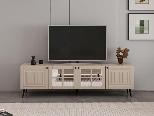 İlkbahar Tv Ünitesi Aynalı Kapak Kumtaşı Aynalı Kumtaşı