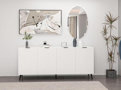 Kale Aynalı Konsol Plus Beyaz/Beyaz