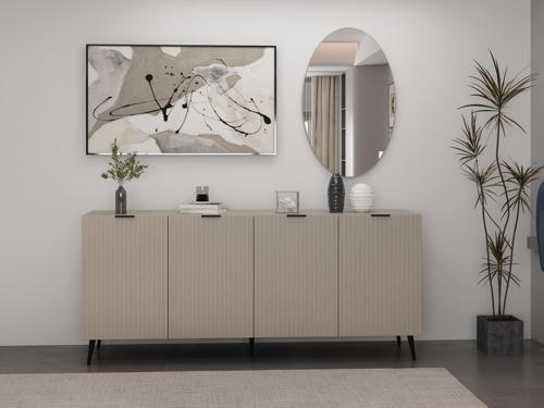 Kale Aynalı Konsol Plus Kumtaşı/Kumtaşı