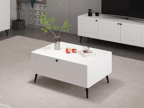 Kale Orta Sehpa İlkbahar Beyaz/Beyaz