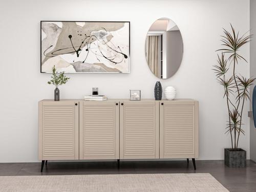 Kale Aynalı Konsol Pandora Kumtaşı/Kumtaşı