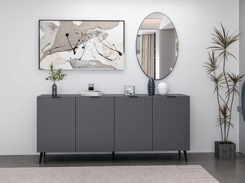 Kale Aynalı Konsol Plus Antrasit/Antrasit