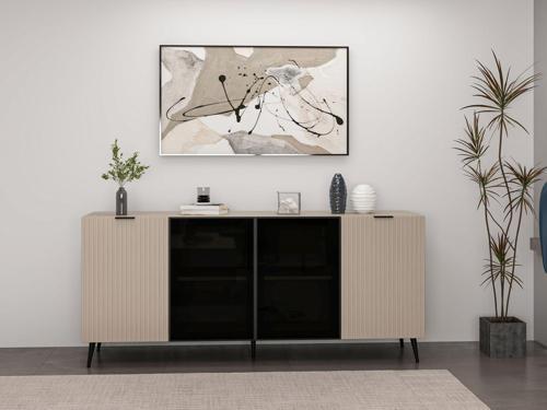 Kale Konsol Cam Kapak Plus Kumtaşı/Kumtaşı Füme Cam