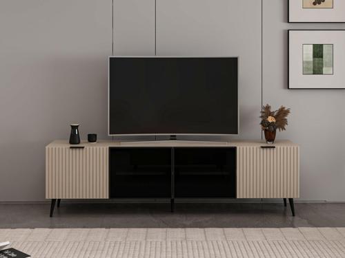 Plus Tv Ünitesi Cam Kapak Kumtaşı/Kumtaşı