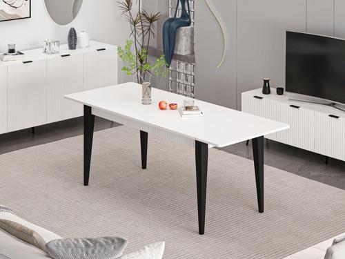 Kale Plus Açılır Yemek Masası Beyaz/Beyaz