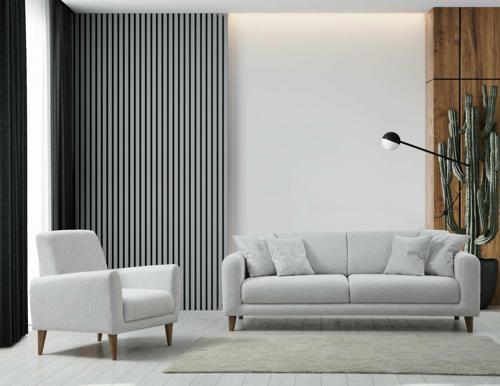 Sare 3+1 Berjer Koltuk Takımı Ares Beyaz