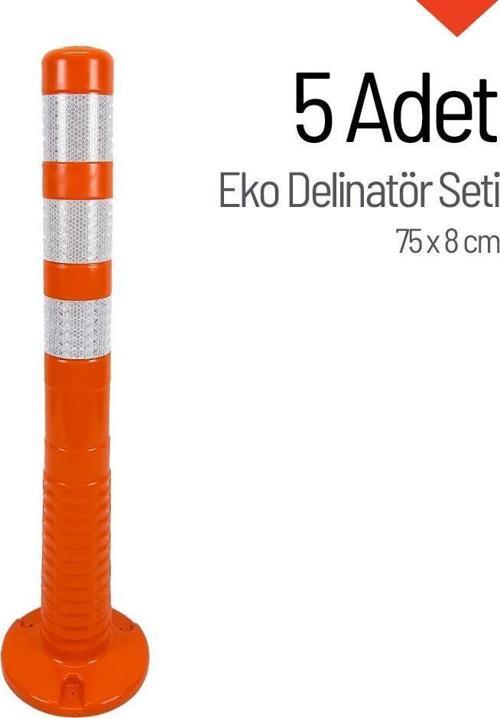 5`li Delinatör Set 75 x 8 cm EKO, Esnek Duba