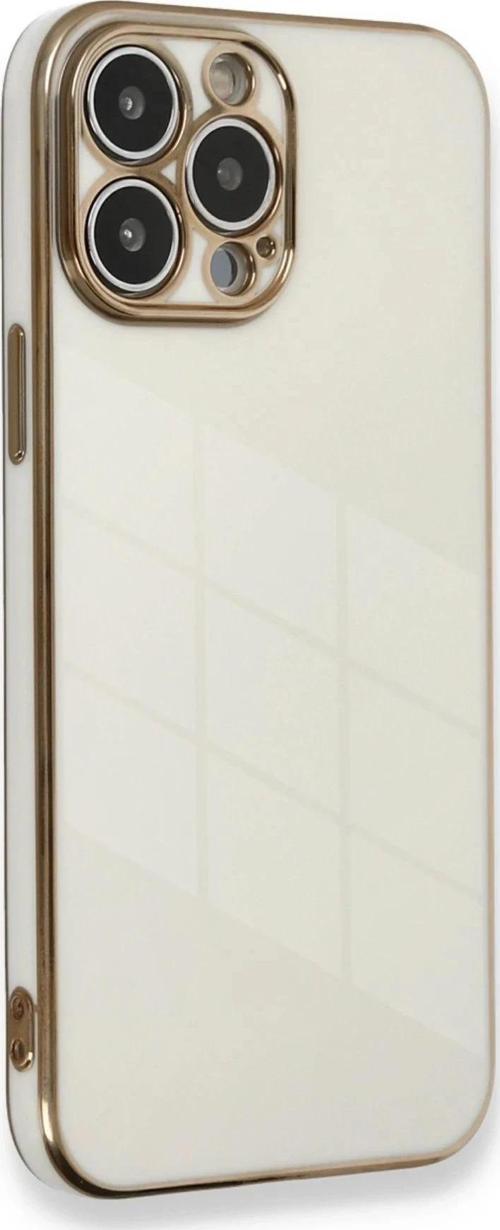 iPhone 13 Pro Kılıf Volet Silikon - Beyaz-(5796)