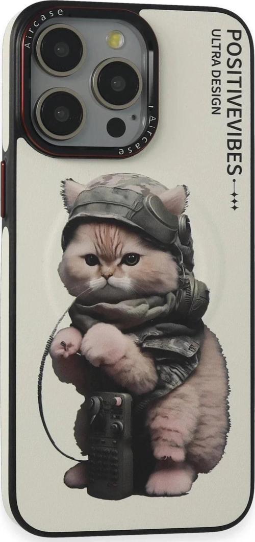 iPhone 14 Pro Fun Magsafe Kapak - Beyaz-(5796)