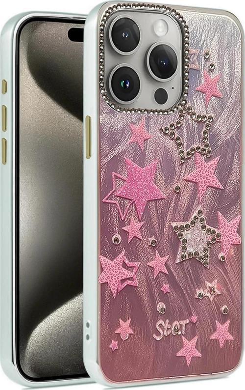 iPhone 15 Pro Max Kılıf Blade Aynalı Desenli Kapak - Desen 7-(5796)