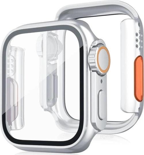 Apple Watch 40mm Watch 49mm Kasa Dönüştürücü ve Ekran Koruyucu - Çöl Titanyum-(5796)