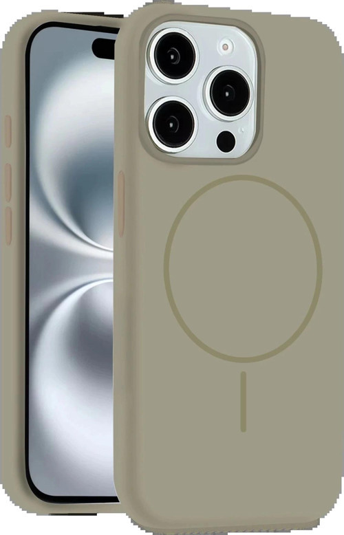 iPhone 14 Pro Max Kılıf Jully Magsafe Kapak - Çöl Titanyum-(5796)