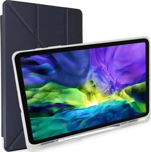 Samsung Galaxy P610 Tab S6 Lite 10.4 Kılıf Kalemlikli Mars Tablet Kılıfı - Lacivert-(5796)